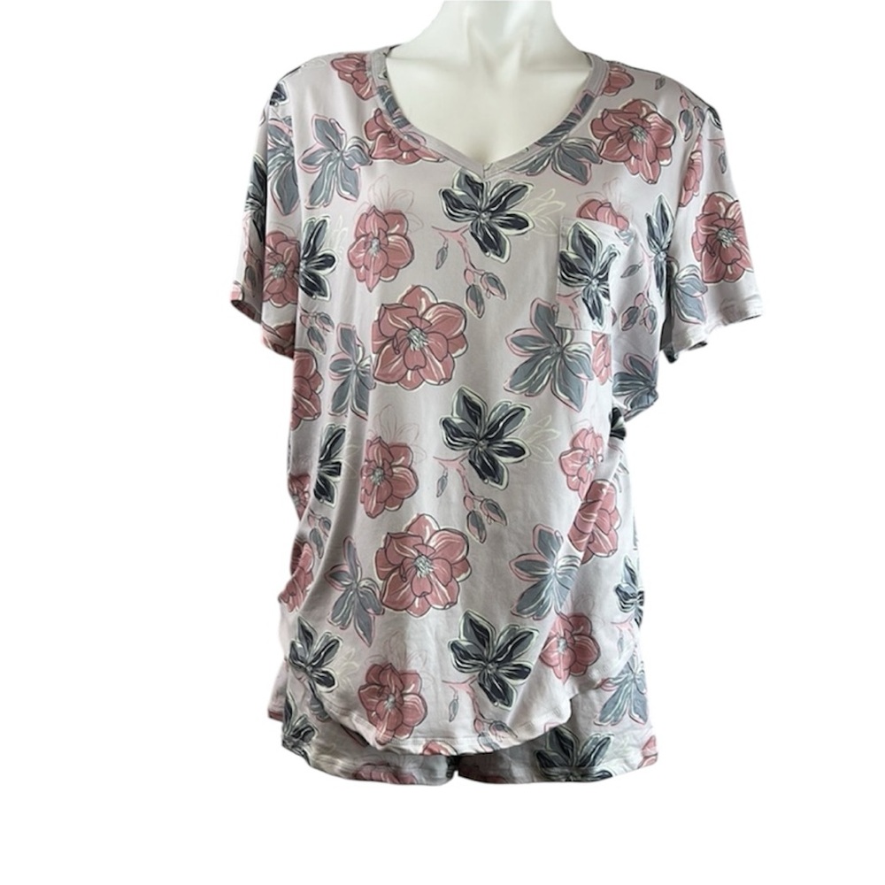 Ekouaer Floral Print Women's pajama shorts set size XXL